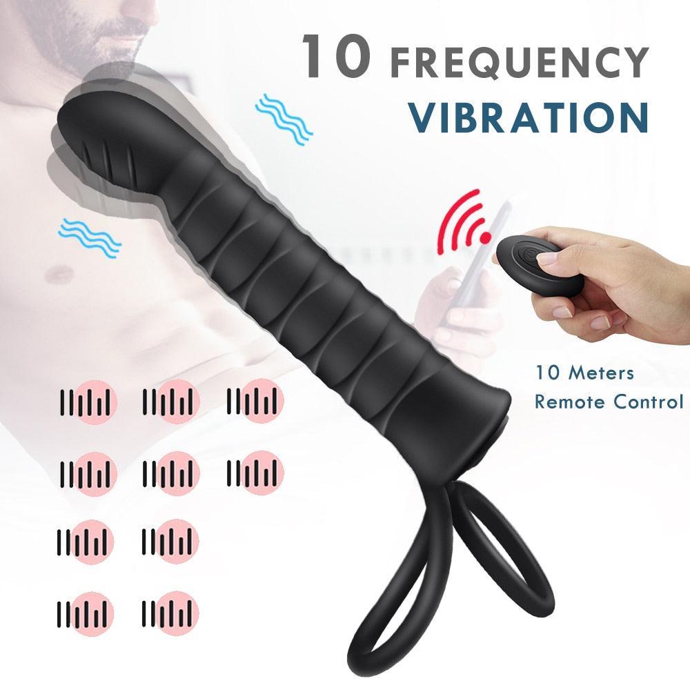 10 Frequency Double Penetration Dildo - LUSTLOVER