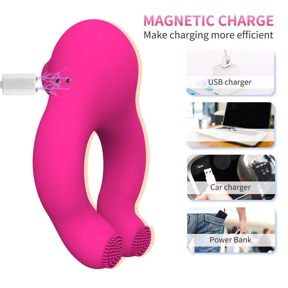 10 Frequency Sucking Vibrating Cock Ring - LUSTLOVER