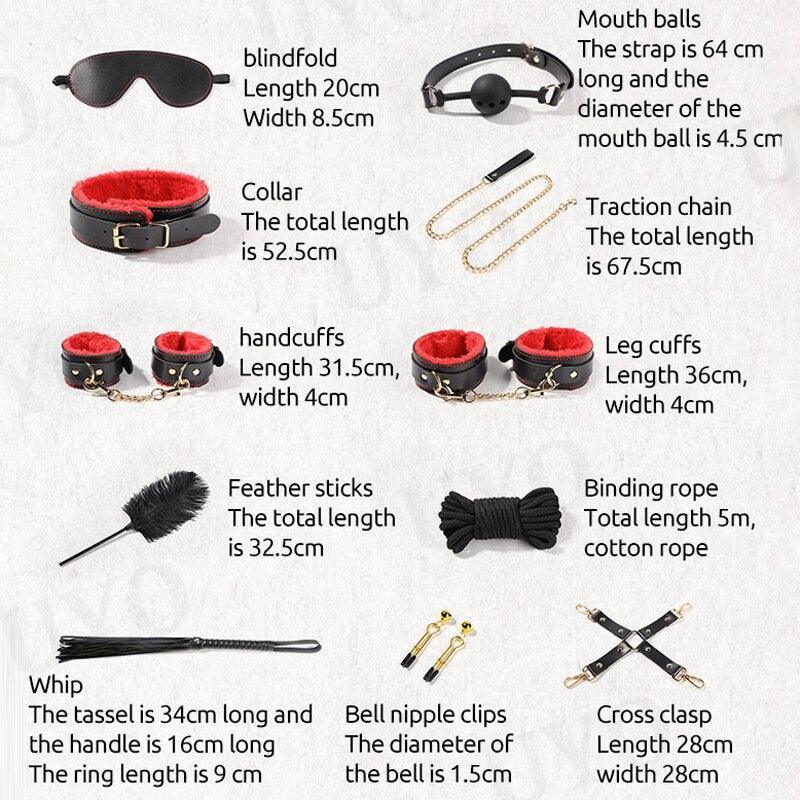 10 PCs Bondage Kit - LUSTLOVER