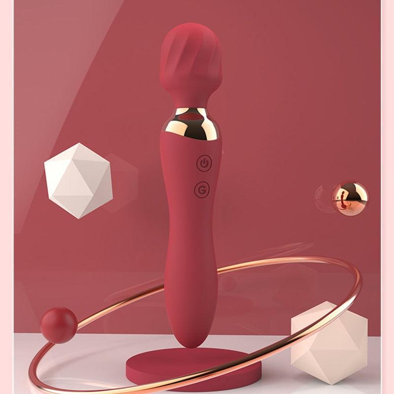 12 Speed Heated Double-Ended Vibrator - LUSTLOVER