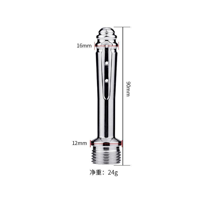 2 Nozzles Stainless Steel Enema Douche - LUSTLOVER