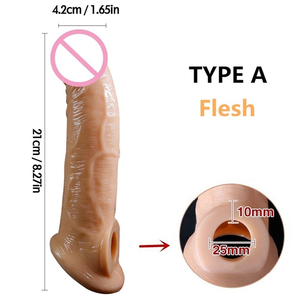 21cm Vibrating Remote Penis Extension Sleeve - LUSTLOVER
