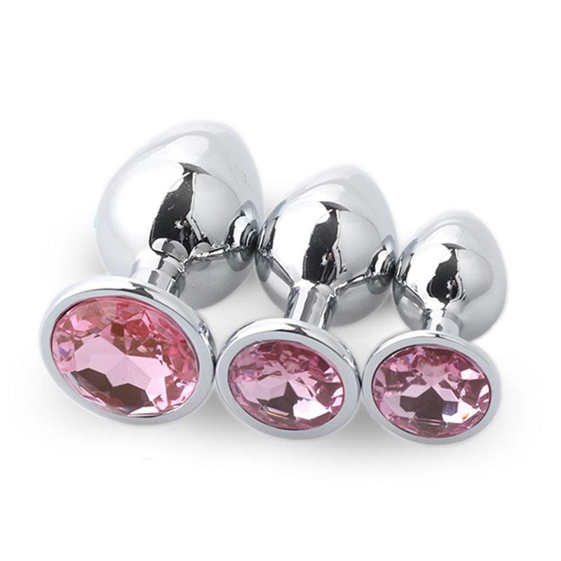 3 Size/Set Metal Butt Plug - LUSTLOVER