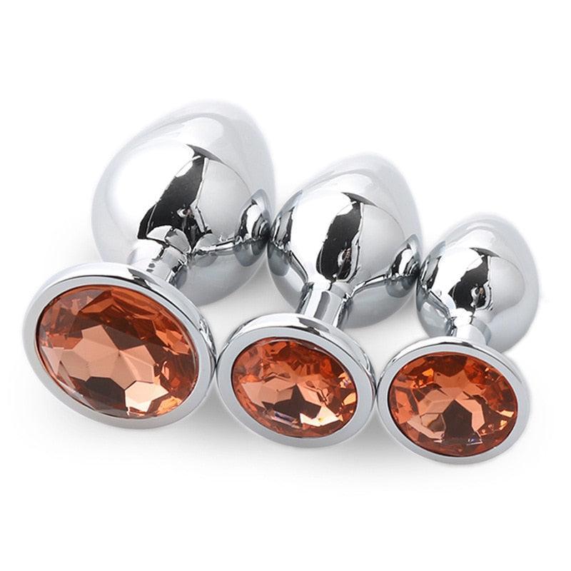 3 Size/Set Metal Butt Plug - LUSTLOVER