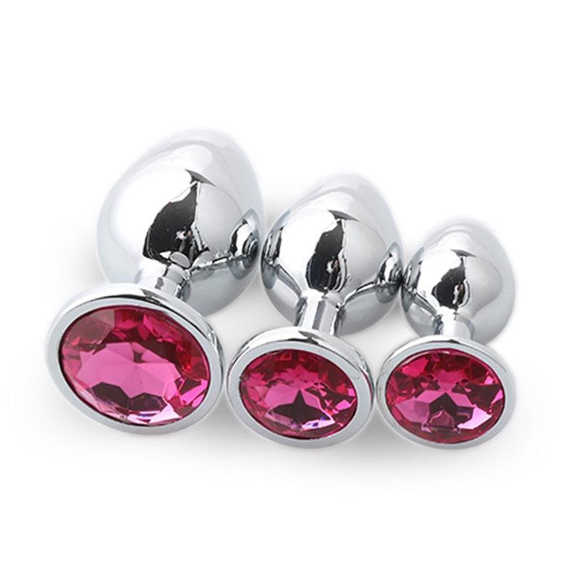 3 Size/Set Metal Butt Plug - LUSTLOVER