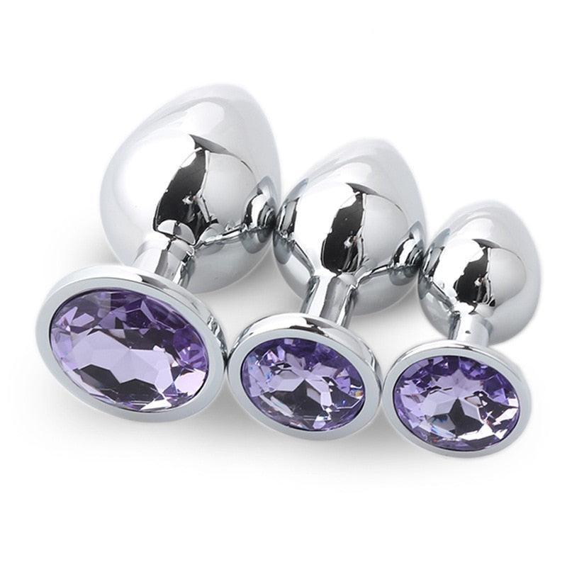 3 Size/Set Metal Butt Plug - LUSTLOVER