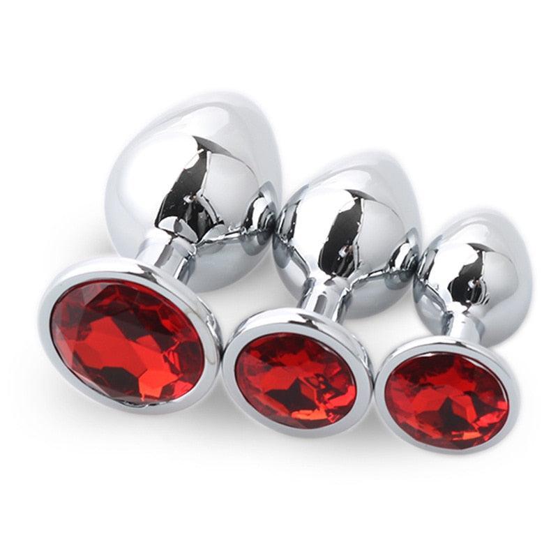 3 Size/Set Metal Butt Plug - LUSTLOVER