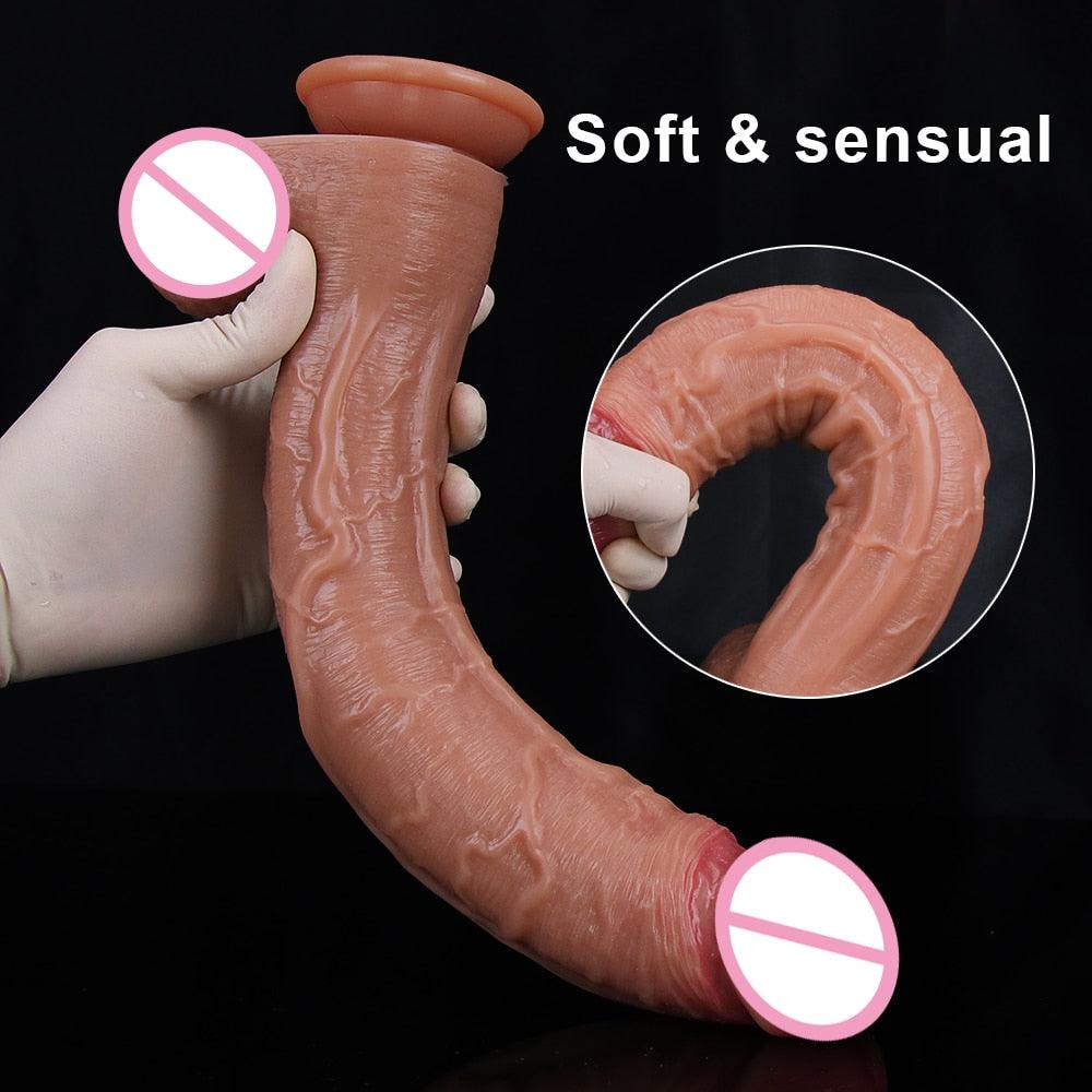 32CM Realistic Silicone Super Large Dildo - LUSTLOVER