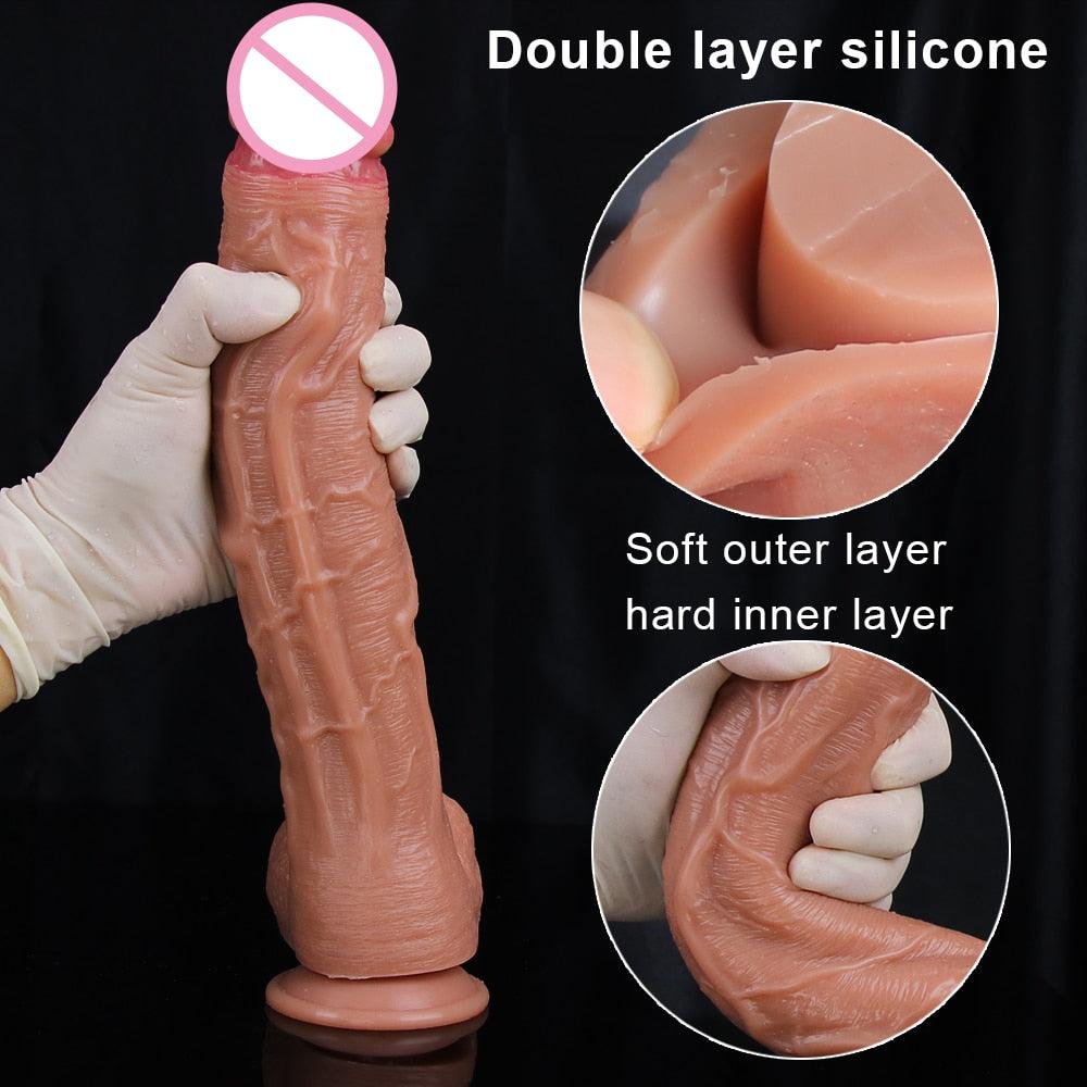 32CM Realistic Silicone Super Large Dildo - LUSTLOVER