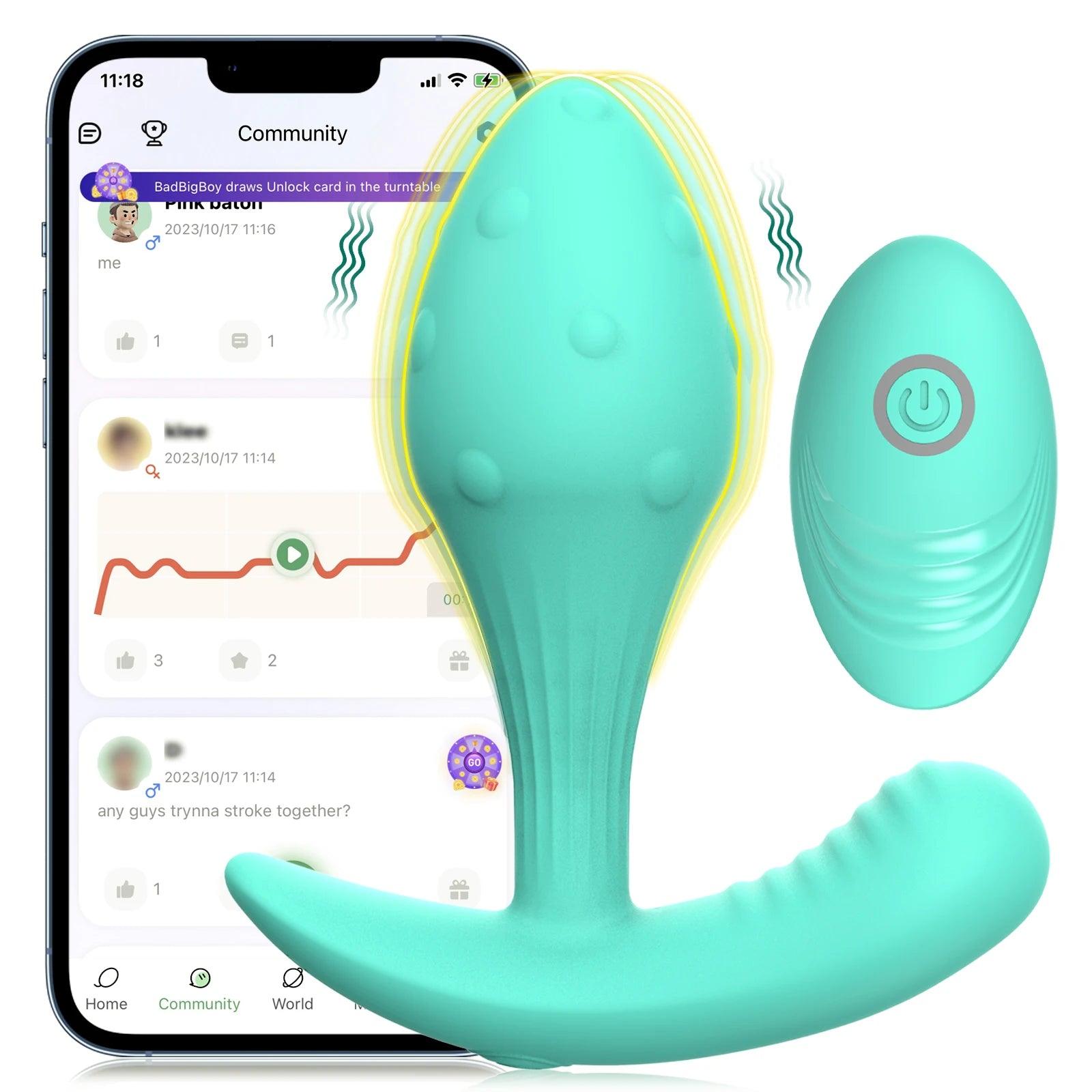App Control Butt Plug Male Prostate Vibrator - LUSTLOVER