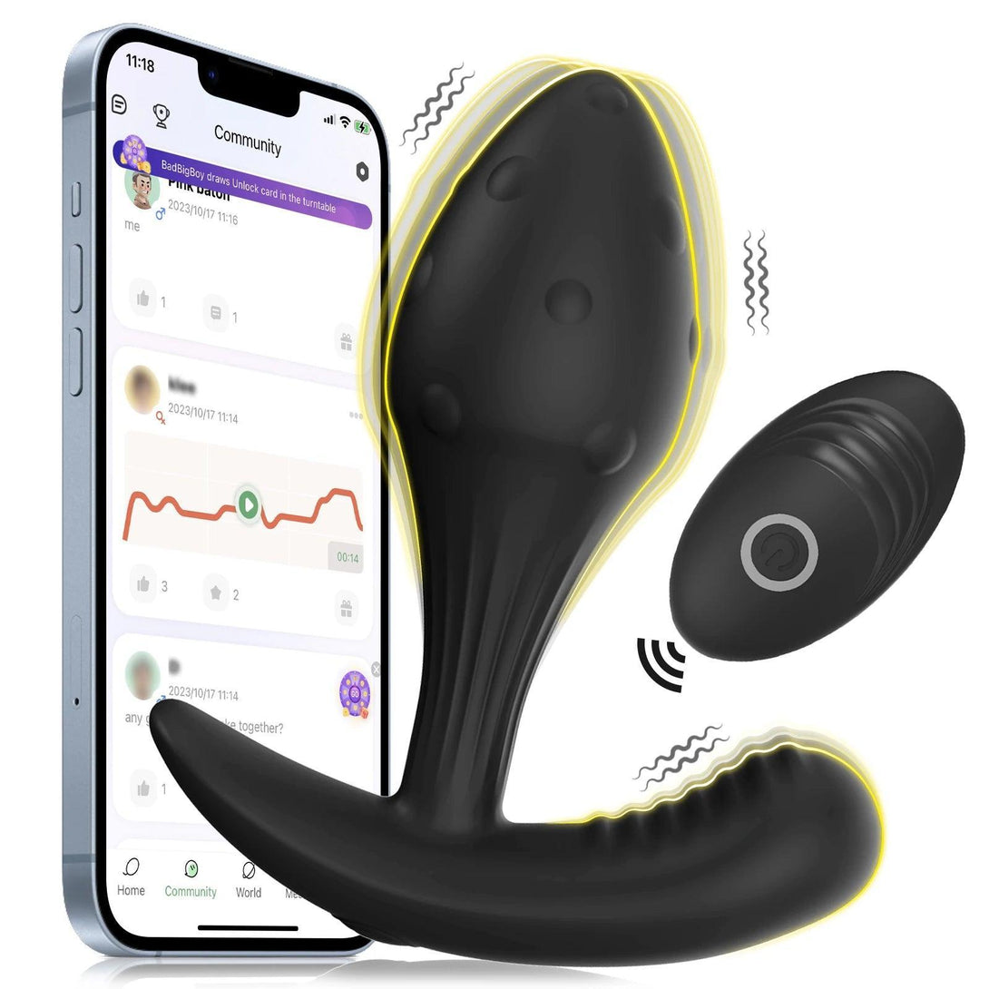 App Control Butt Plug Male Prostate Vibrator - LUSTLOVER