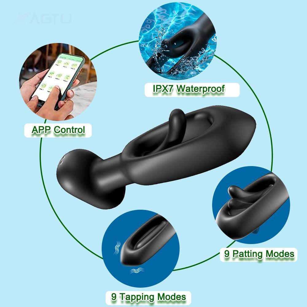 APP/Wireless Control Swing Impact Butt Plug - LUSTLOVER