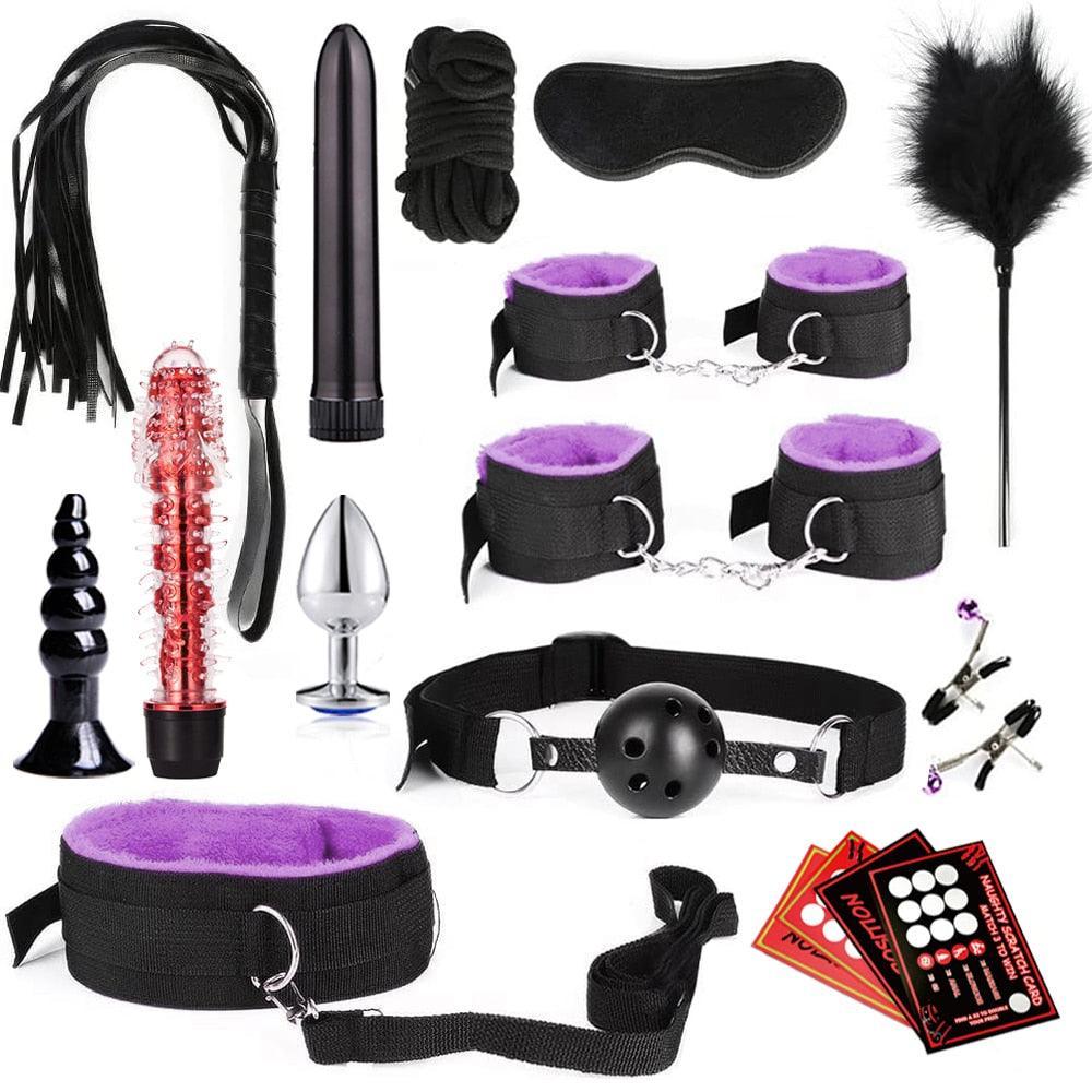 BDSM Bondage Kit 18 Piece - LUSTLOVER