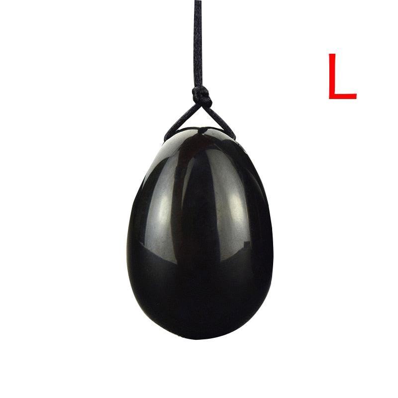 Black Natural Jade Kegel Exerciser - LUSTLOVER