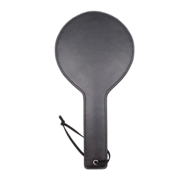 Black PU Leather Spanking Paddle With Rivets - LUSTLOVER