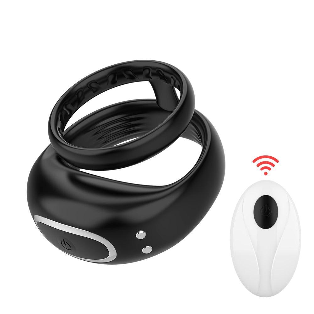 Bluetooth Wireless Remote Control Vibrating Cock Ring - LUSTLOVER