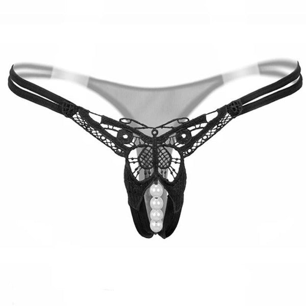 Butterfly with Pearl Tangas G String - LUSTLOVER