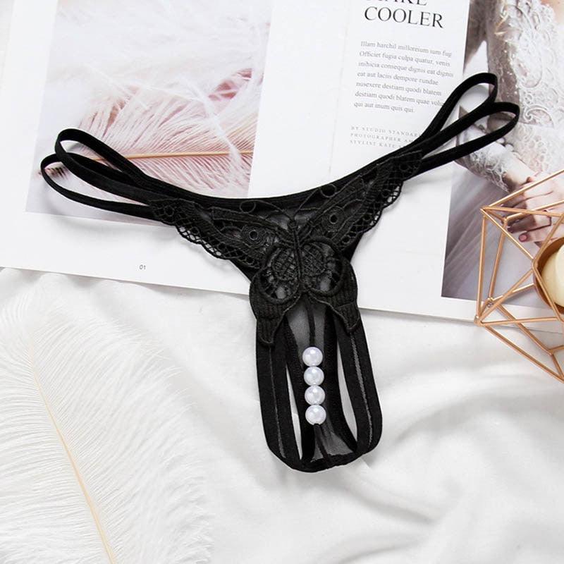 Butterfly with Pearl Tangas G String - LUSTLOVER