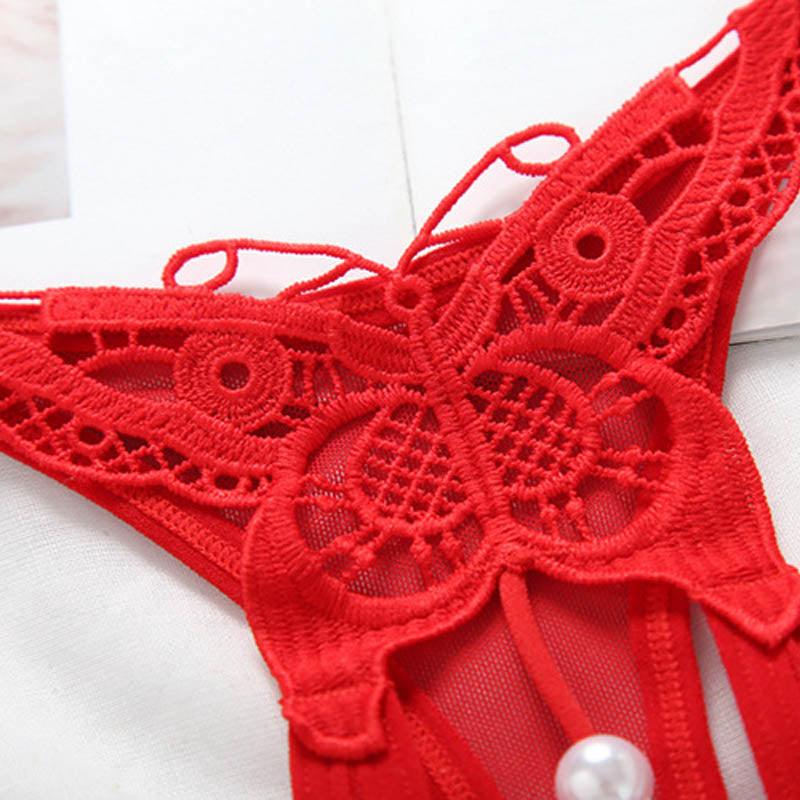 Butterfly with Pearl Tangas G String - LUSTLOVER