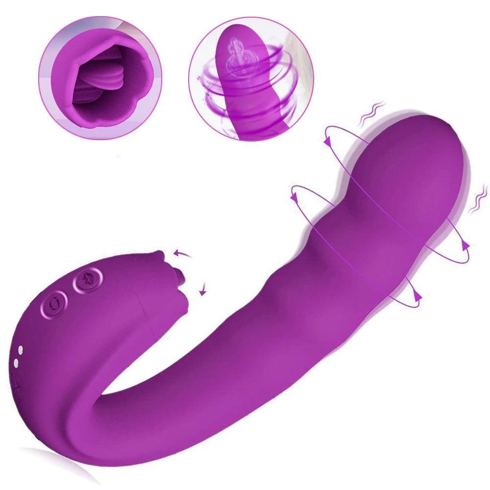 Clitoral Licking Rotating G Spot Vibrator - LUSTLOVER