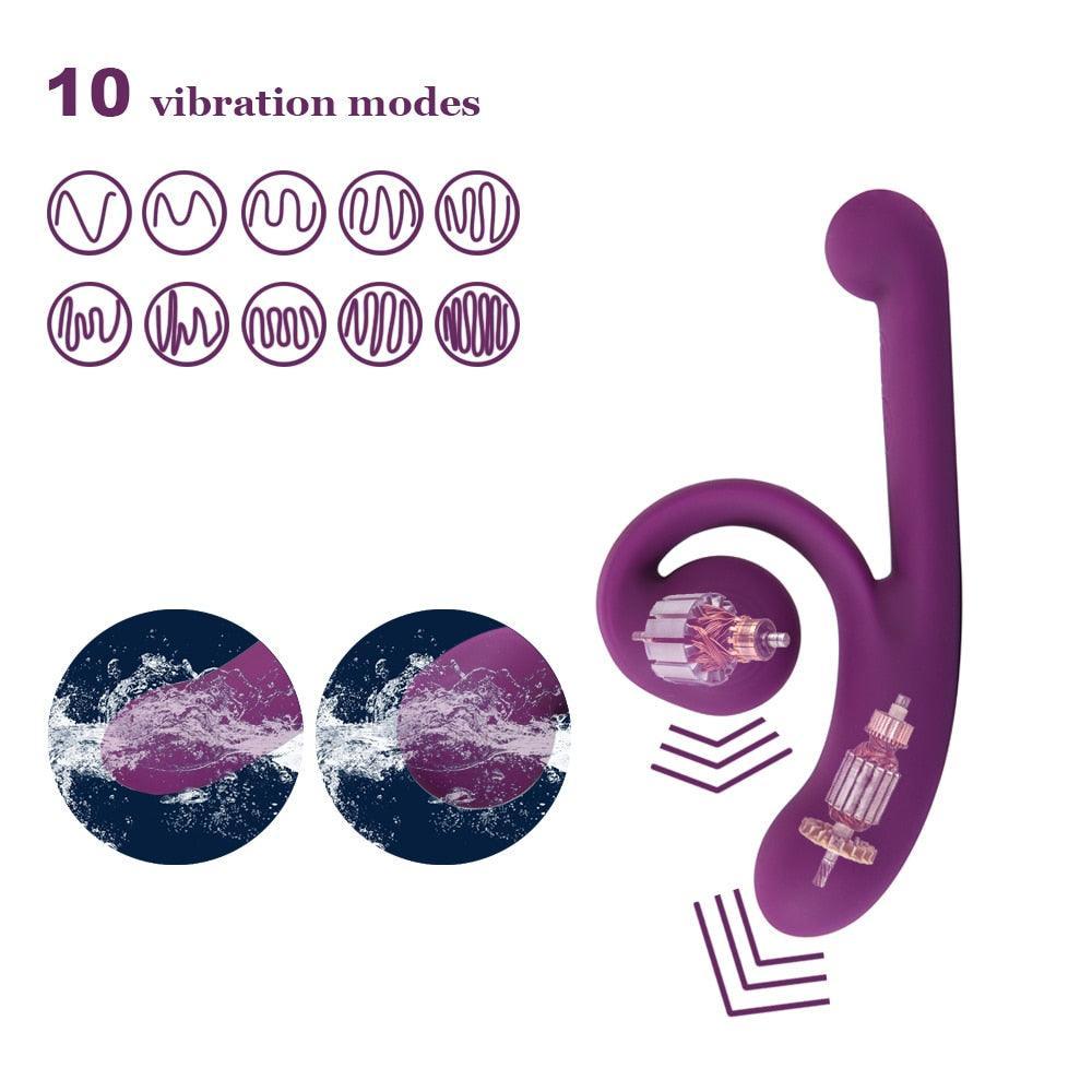 Clitoral Telescopic Rabbit Vibrator - LUSTLOVER