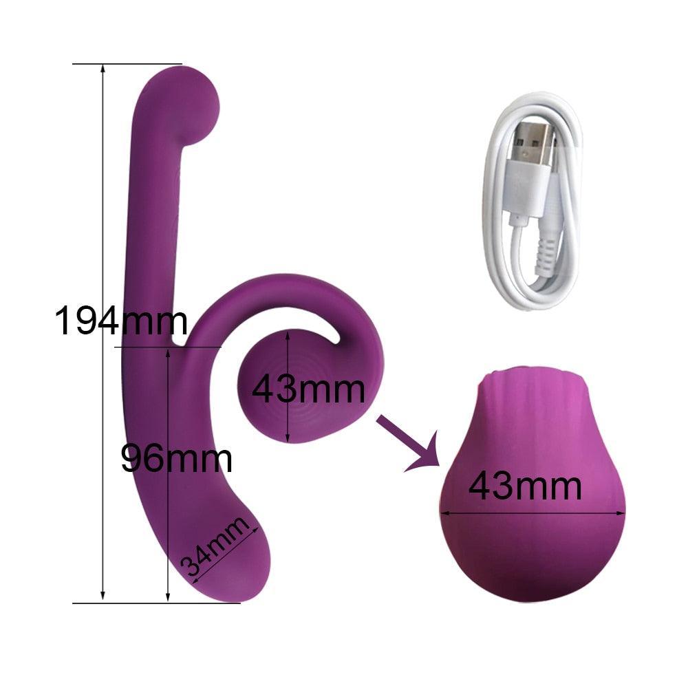 Clitoral Telescopic Rabbit Vibrator - LUSTLOVER