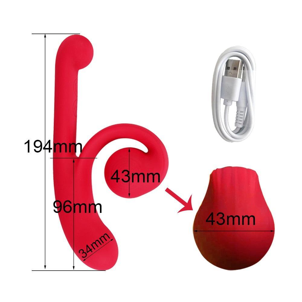 Clitoral Telescopic Rabbit Vibrator - LUSTLOVER