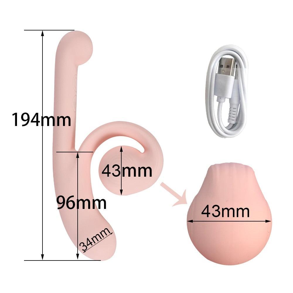 Clitoral Telescopic Rabbit Vibrator - LUSTLOVER