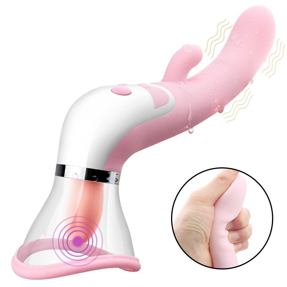 Clitoris Vibrating Sucking and Licking Multifunction Vibrator - LUSTLOVER