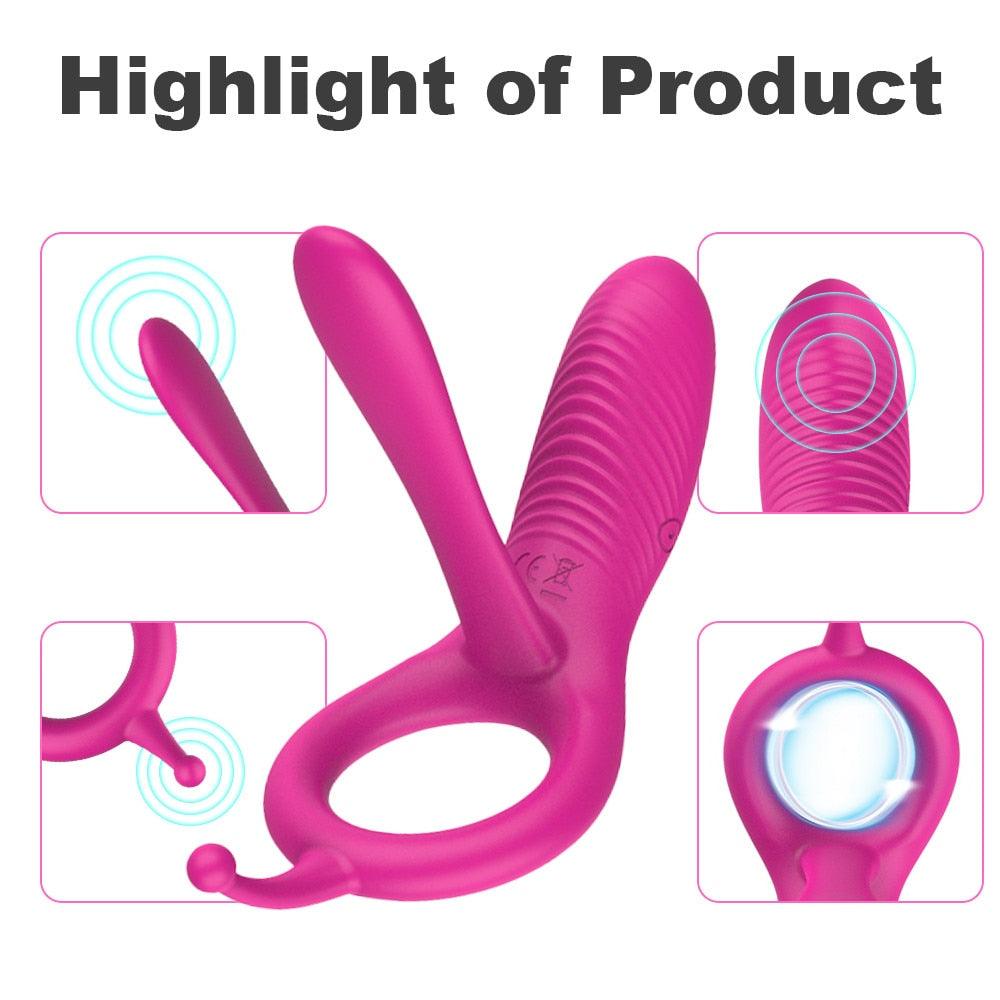 Cock Ring Clitoral Vibrator - LUSTLOVER