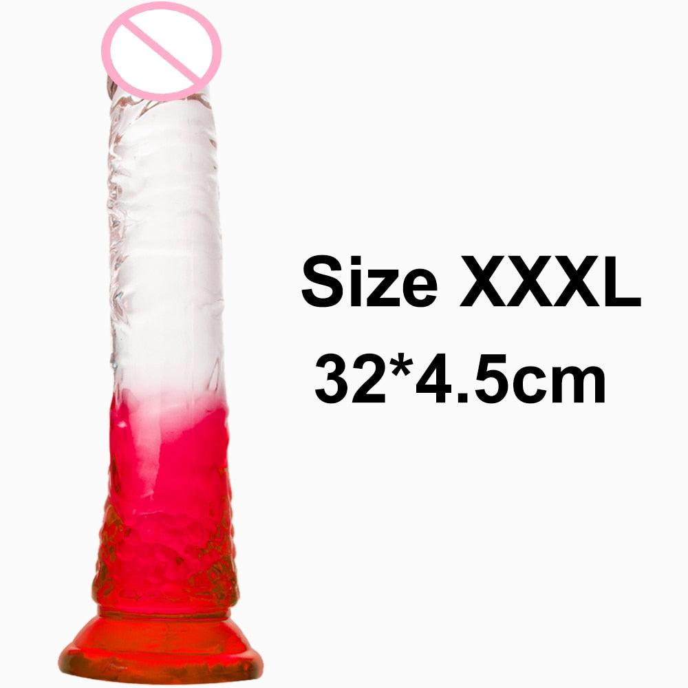 Crystal Jelly Huge Dildo - LUSTLOVER