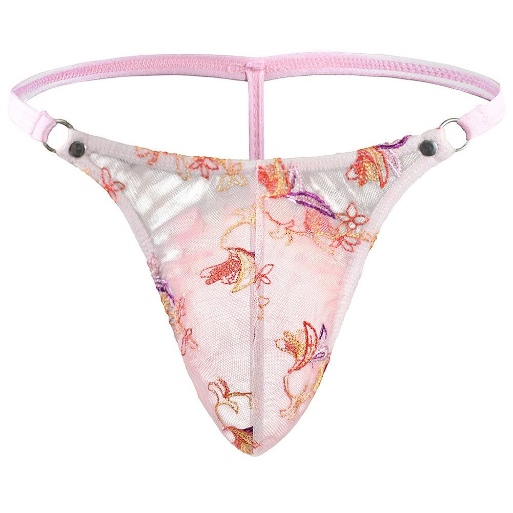 Floral Tranparent Pouch Underwear - LUSTLOVER