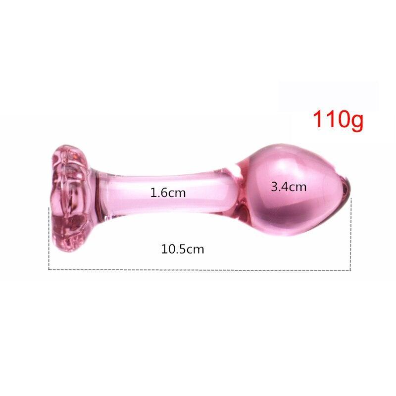 Flower Crystal Glass Butt Plug - LUSTLOVER