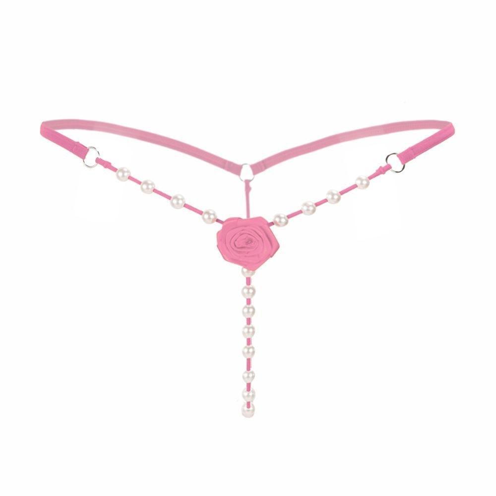 Flower Pearl G String Thong - LUSTLOVER