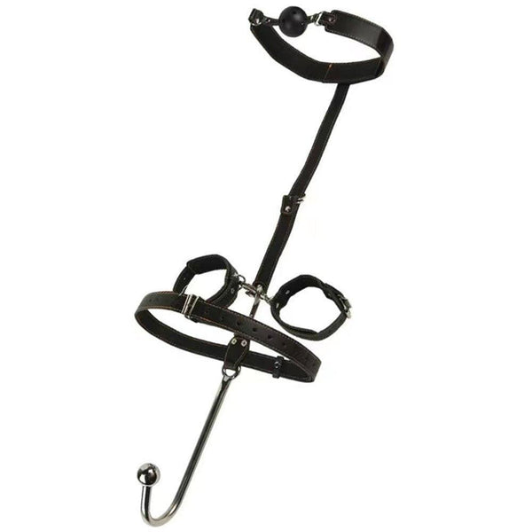 Handcuffs Anal Hook Mouth Plug Collar Slave Bondage Kit - LUSTLOVER