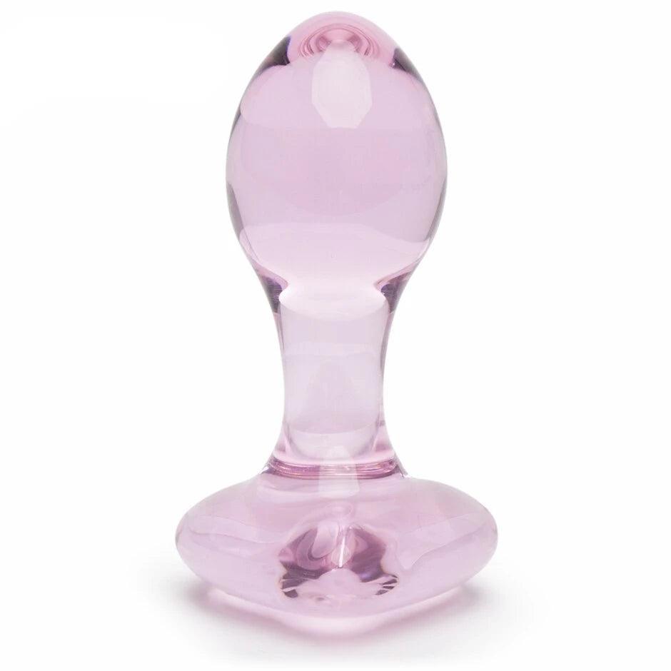 Heart Crystal Glass Butt Plug - LUSTLOVER