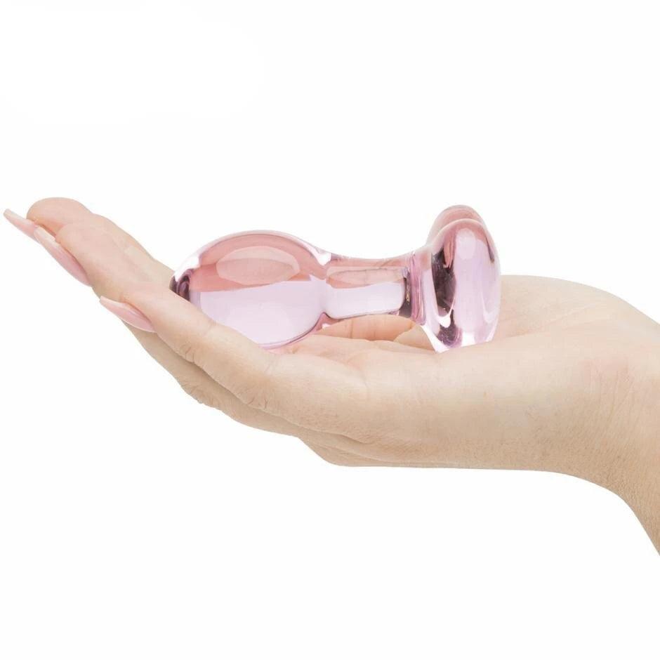 Heart Crystal Glass Butt Plug - LUSTLOVER