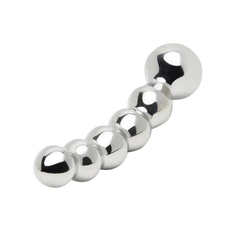 Heavy Stainless Steel Metal Anal Beads - LUSTLOVER