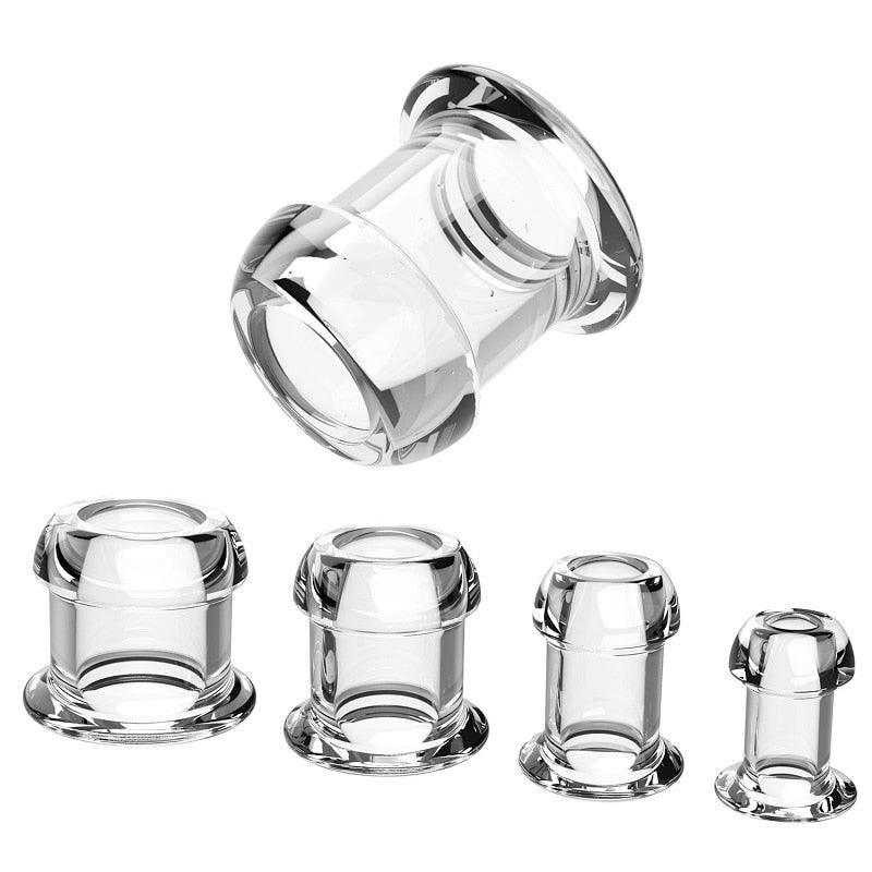 Hollow Speculum Butt Plug With Cover, Transparent - LUSTLOVER