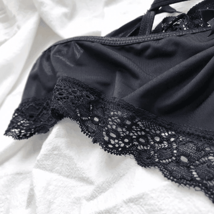 Ice Silk Mesh Lace Sexy Underwear - LUSTLOVER