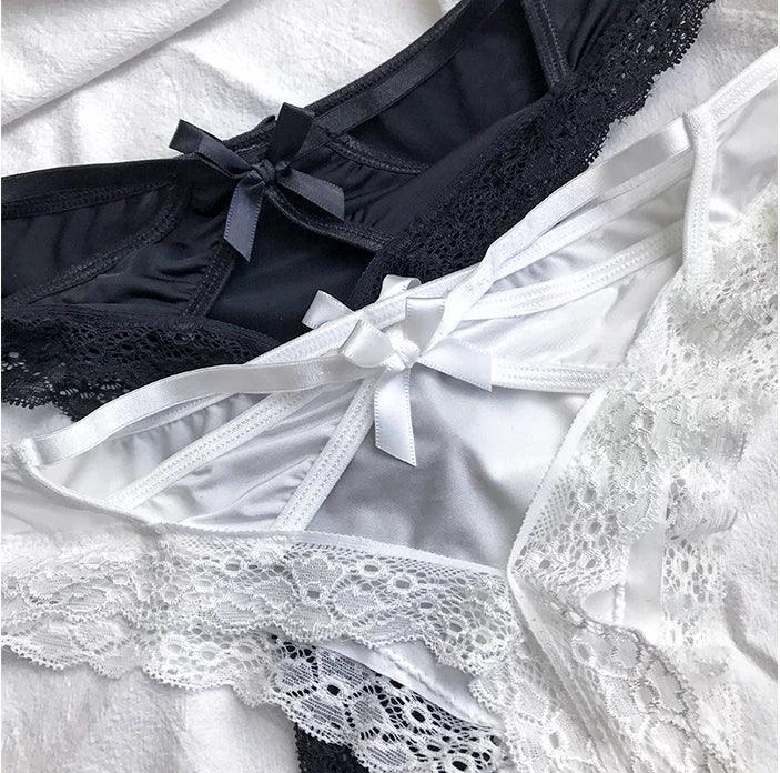 Ice Silk Mesh Lace Sexy Underwear - LUSTLOVER