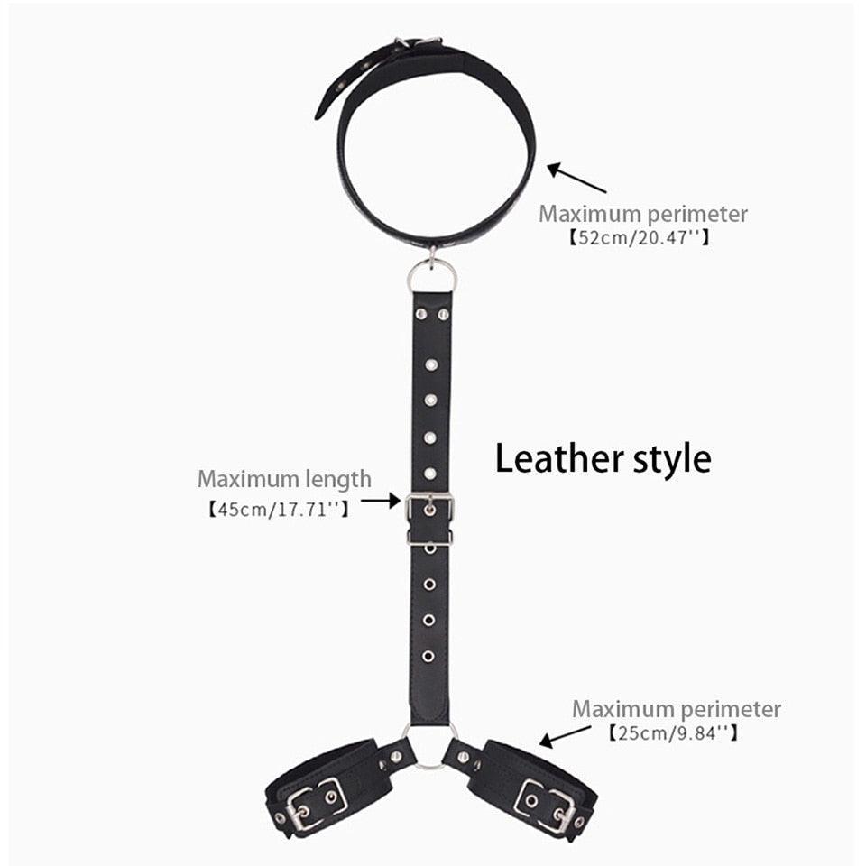 Leather Look Bondage Boutique Restraint Harness - LUSTLOVER