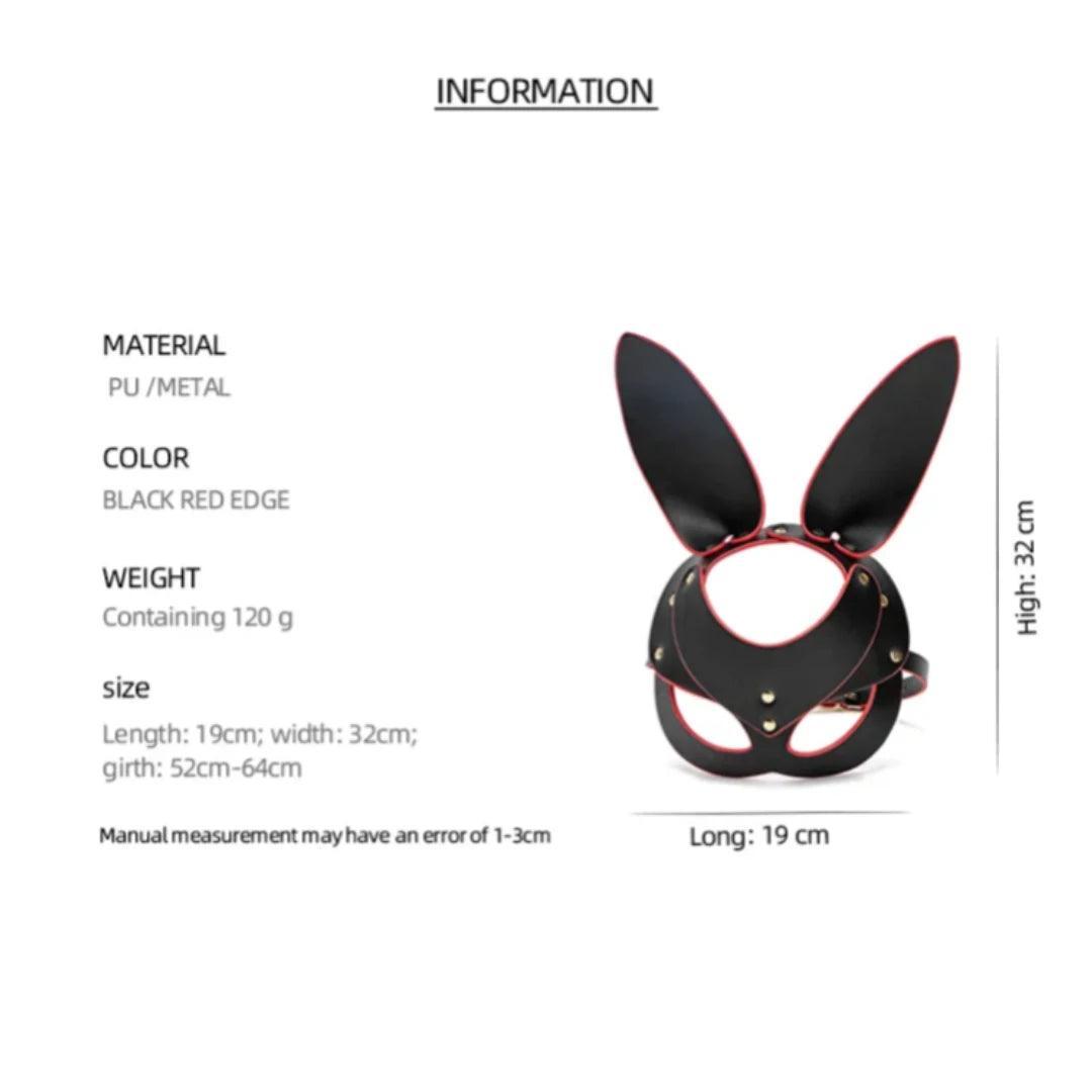 Leather Rabbit Half Face Mask - LUSTLOVER