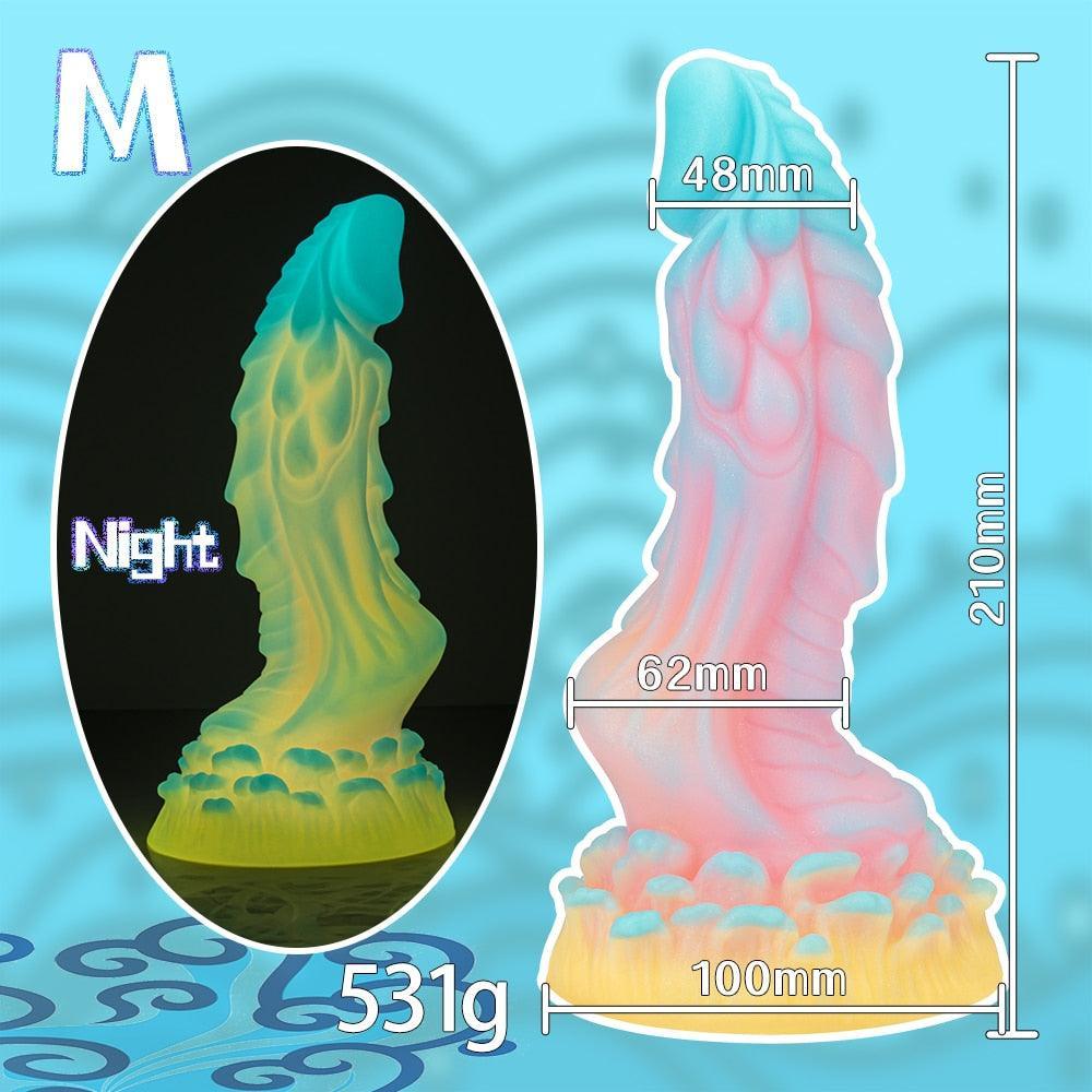 Luminous Monster Suction Cup Dildo - LUSTLOVER