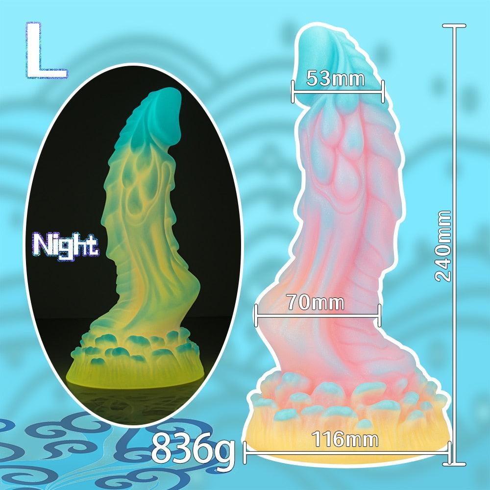 Luminous Monster Suction Cup Dildo - LUSTLOVER