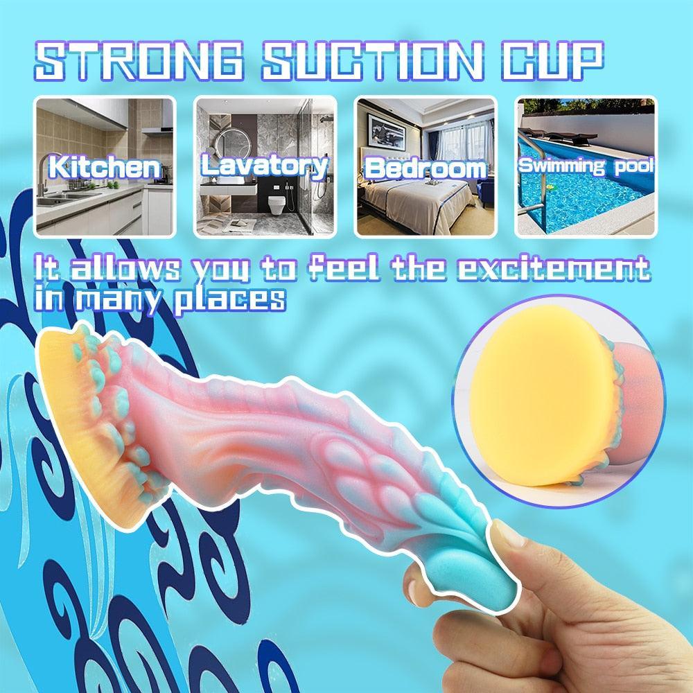 Luminous Monster Suction Cup Dildo - LUSTLOVER