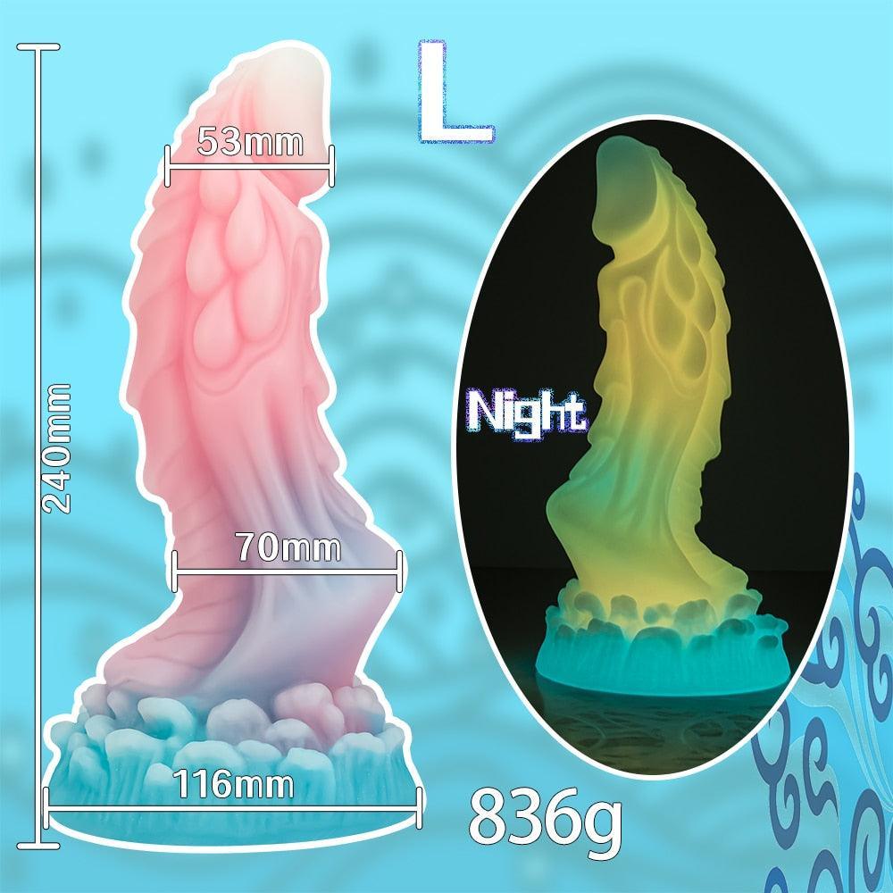 Luminous Monster Suction Cup Dildo - LUSTLOVER