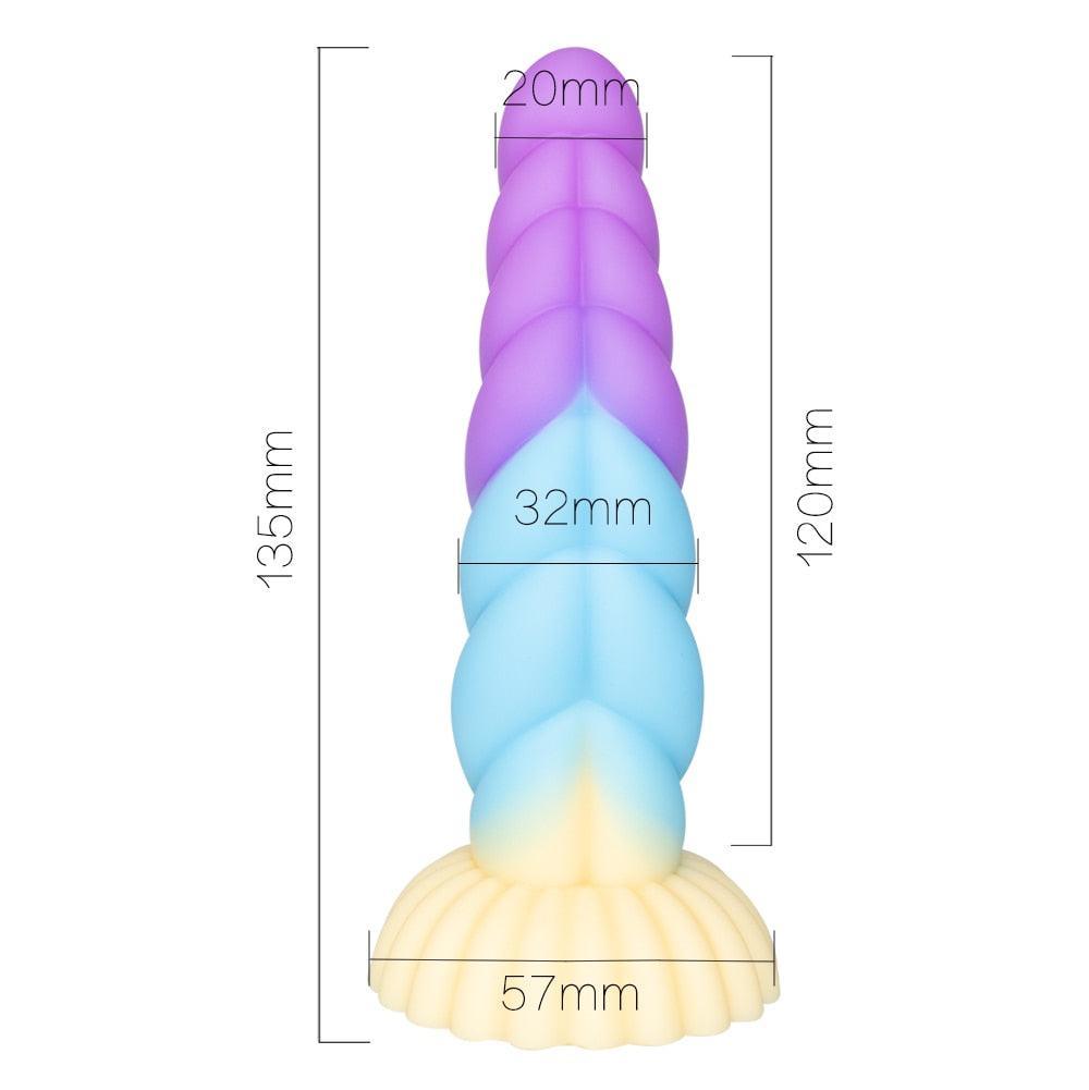 Luminous Soft Suction Cup Non-Realistic Dildo - LUSTLOVER