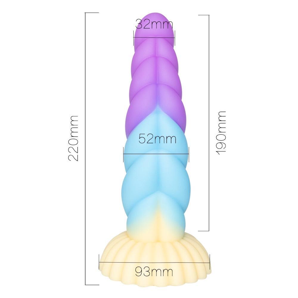 Luminous Soft Suction Cup Non-Realistic Dildo - LUSTLOVER