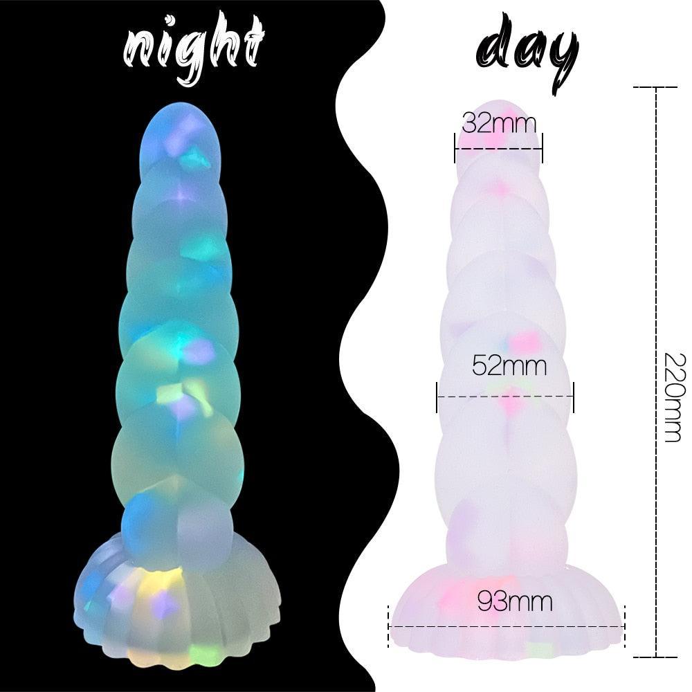 Luminous Soft Suction Cup Non-Realistic Dildo - LUSTLOVER